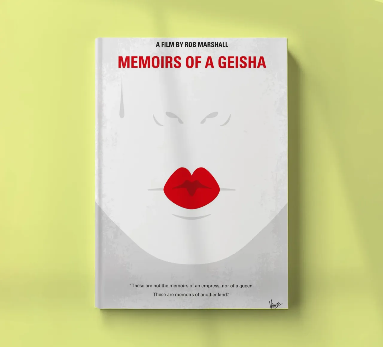 No1431 My memoirs of a geisha minimal movie poster notebook by Chungkong