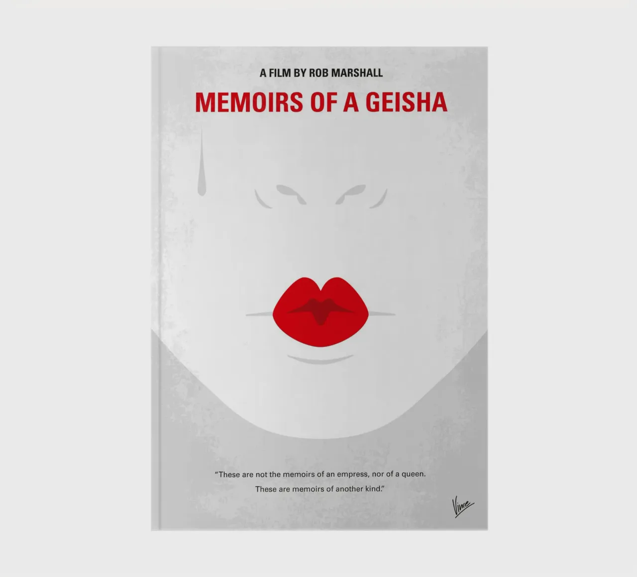 No1431 My memoirs of a geisha minimal movie poster notebook by Chungkong