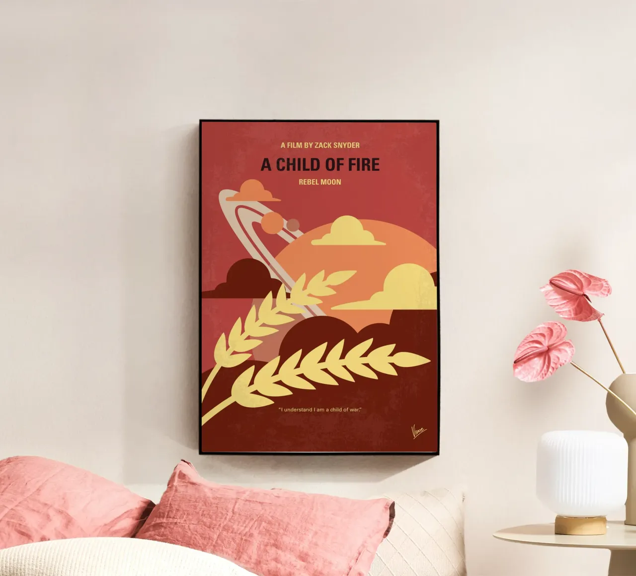 No1432 My Rebel Moon minimal movie poster plexiglass da Chungkong