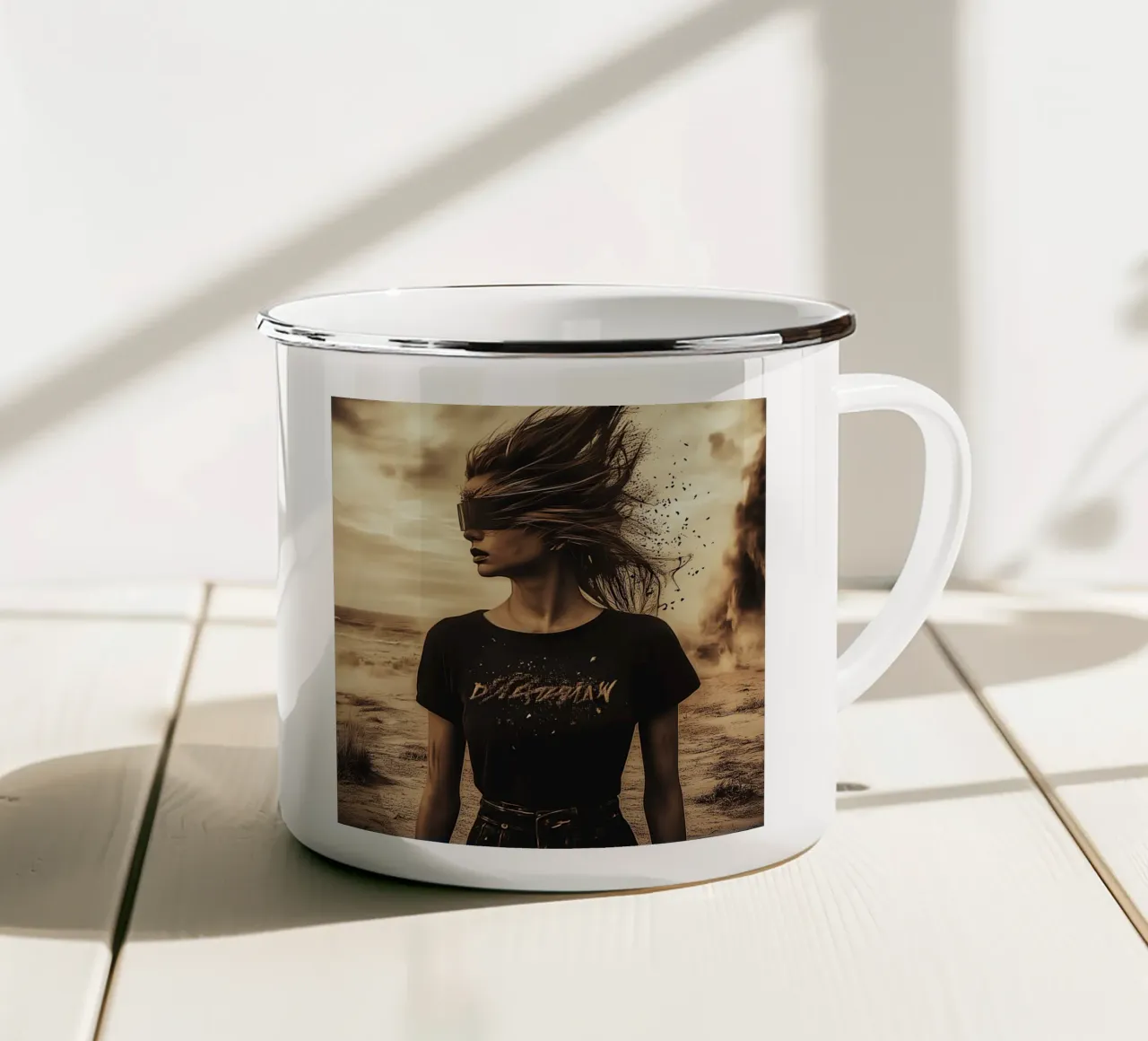Tempesta di sabbia tazza in smalto da Synthaira