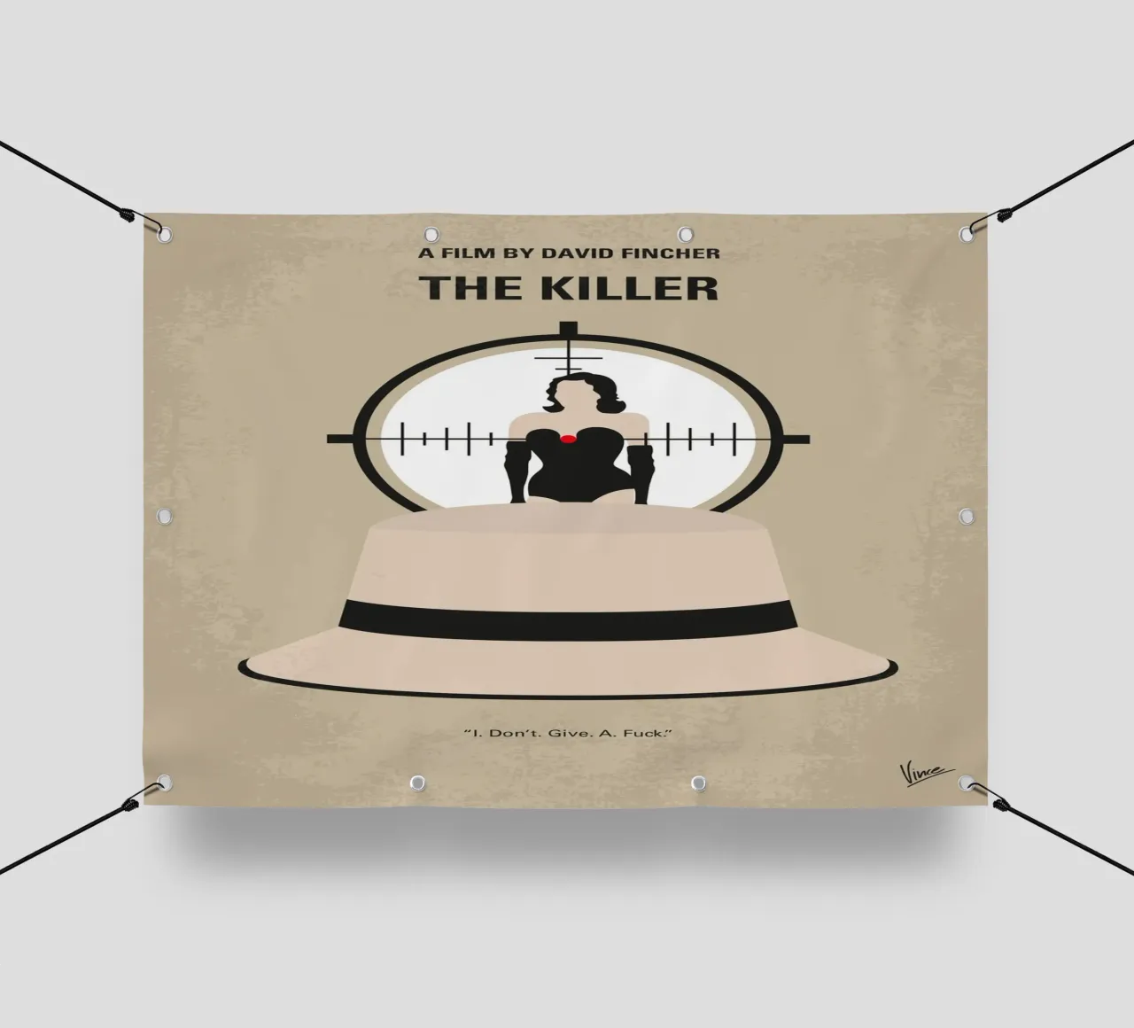 No1433 My The Killer minimal movie poster telo in pvc da Chungkong