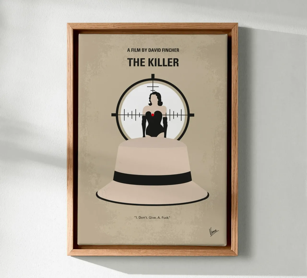 No1433 My The Killer minimal movie poster tela con Cornice a cassetta da Chungkong