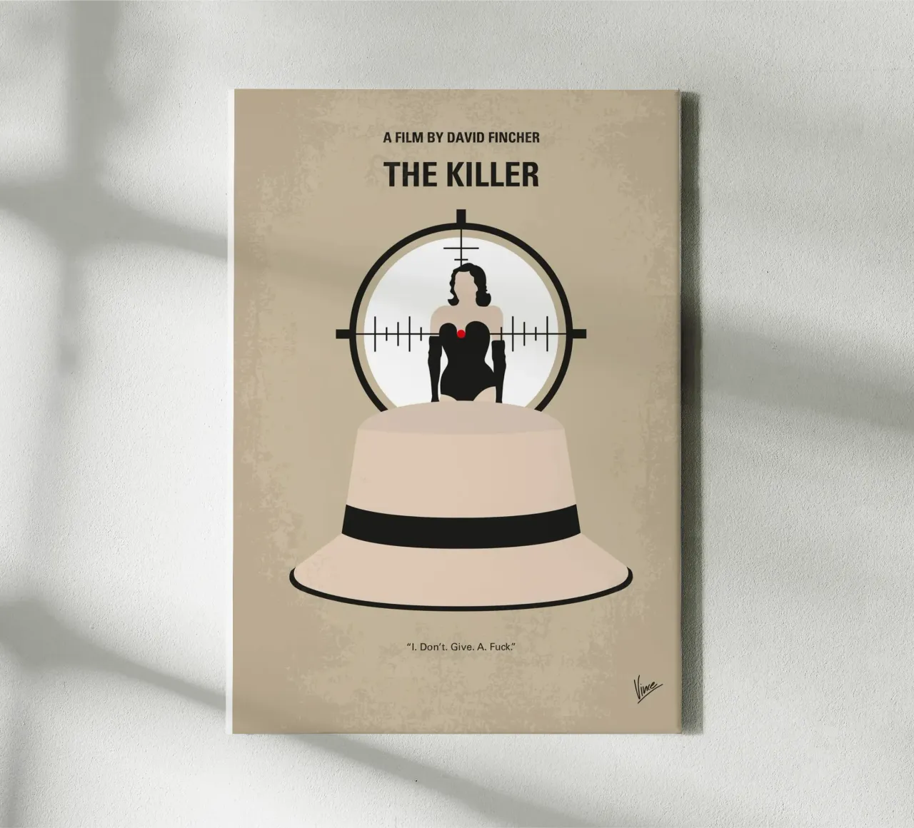 No1433 My The Killer minimal movie poster tela con Cornice a cassetta da Chungkong