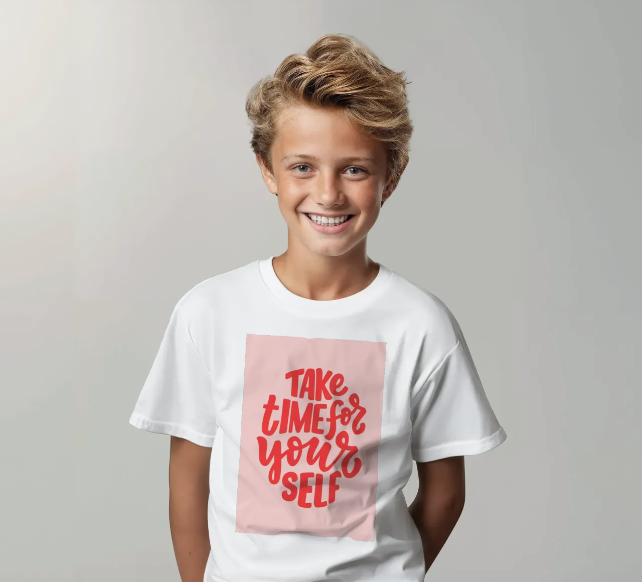 Nimm dir Zeit für dich selbst,Positive Zitate, Typografie Kinder T-Shirt von pdigitalprints
