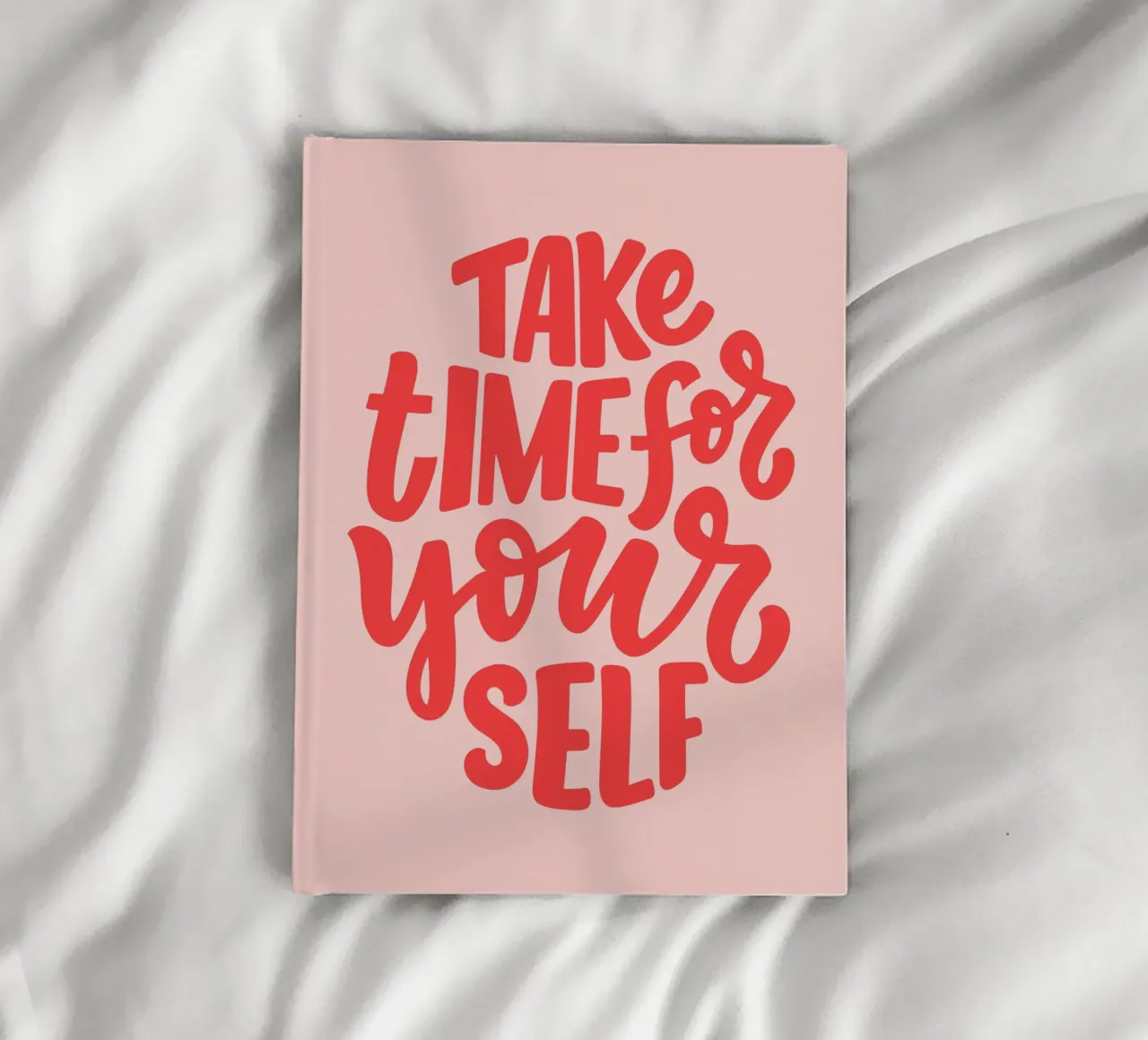 Take time for yourself,Positive quotes, Typography notebook by pdigitalprints