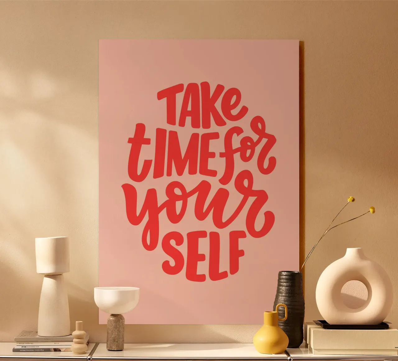 Tómate tiempo para ti,Citas positivas, Tipografía placa de forex de pdigitalprints