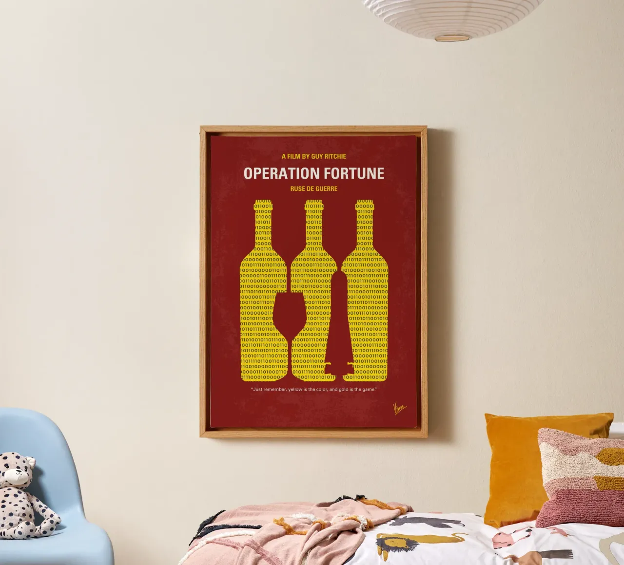 No1434 My Operation Fortune minimal movie poster tela con Cornice a cassetta da Chungkong