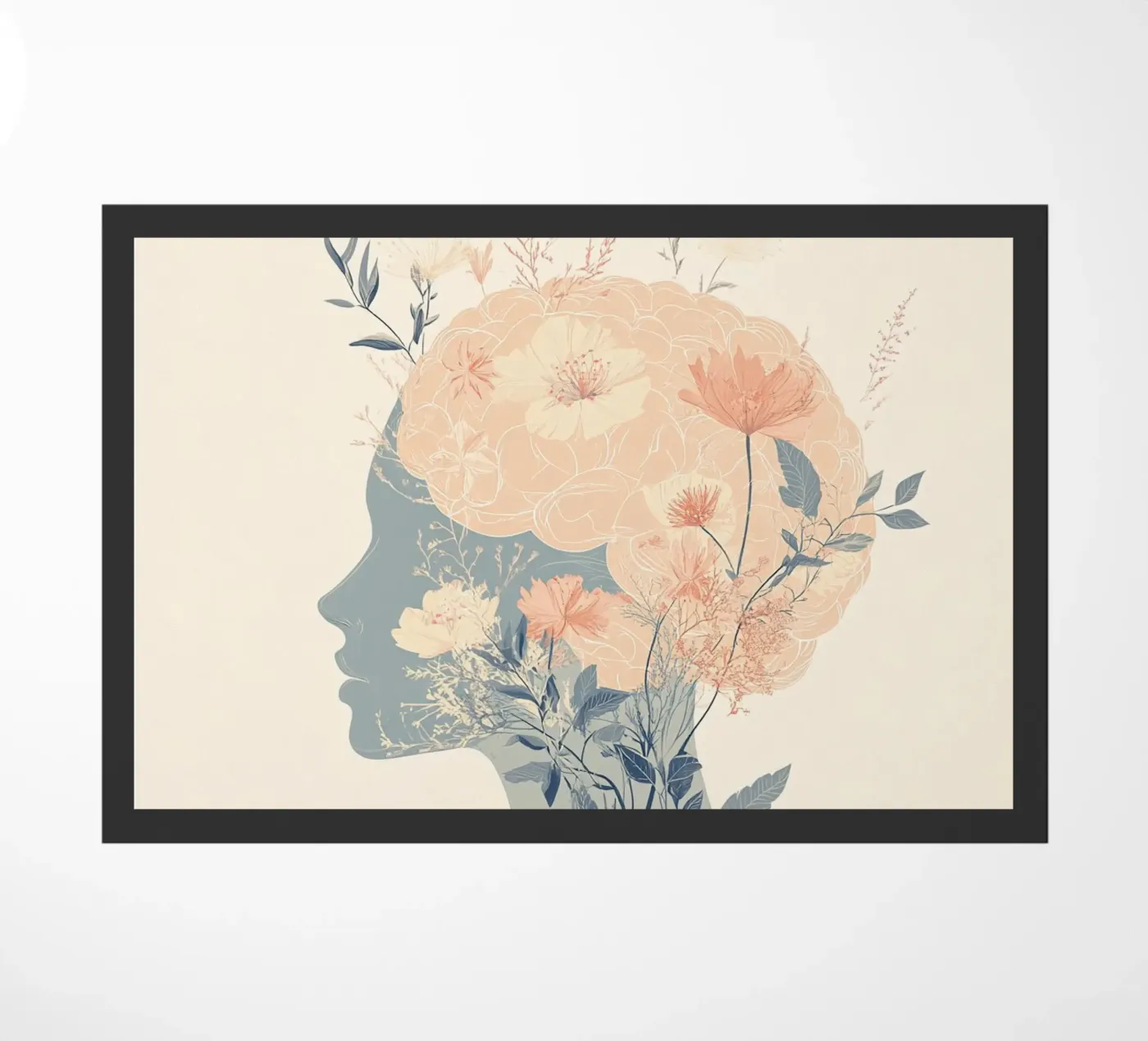 Flower Brain doormat by Synthaira