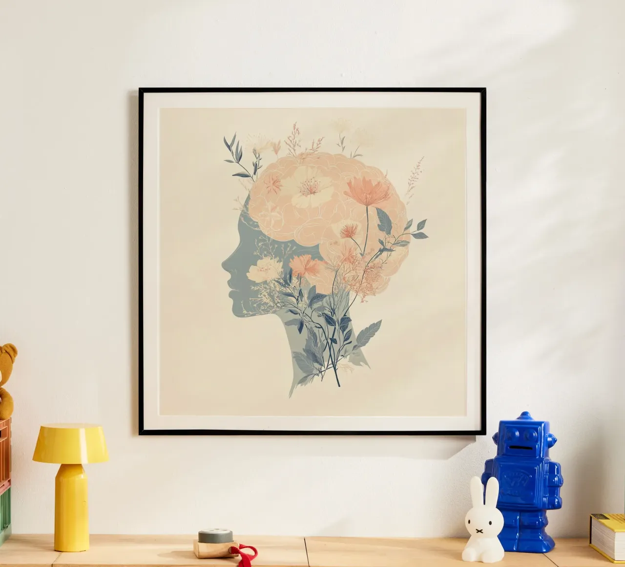 Blumenhirn Poster von Synthaira