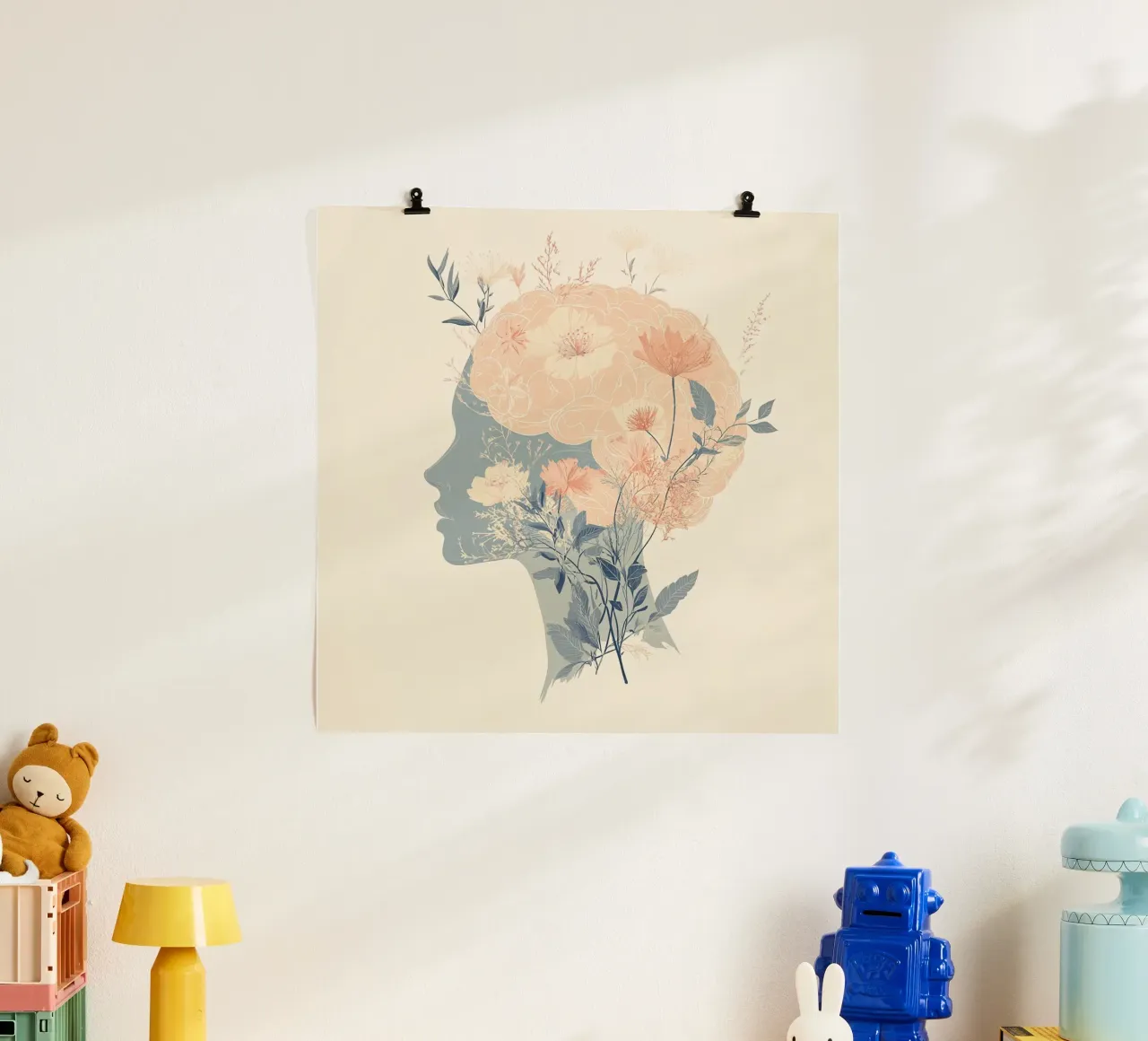 Blumenhirn Poster von Synthaira