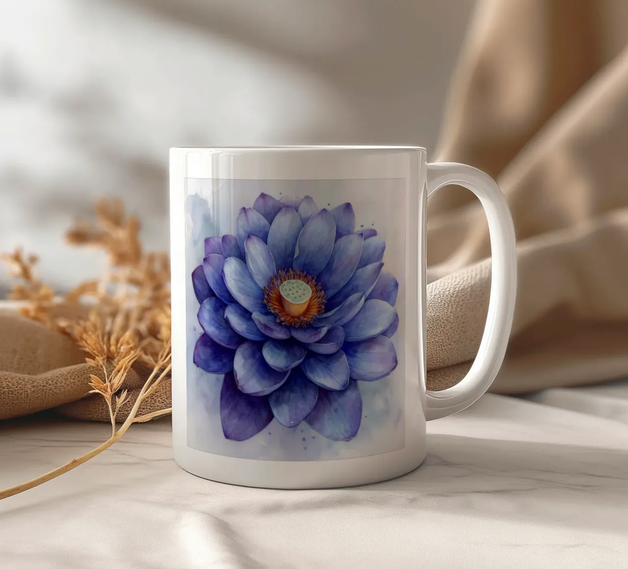 Fiore di loto 3 tazza in ceramica da Bold Blooms