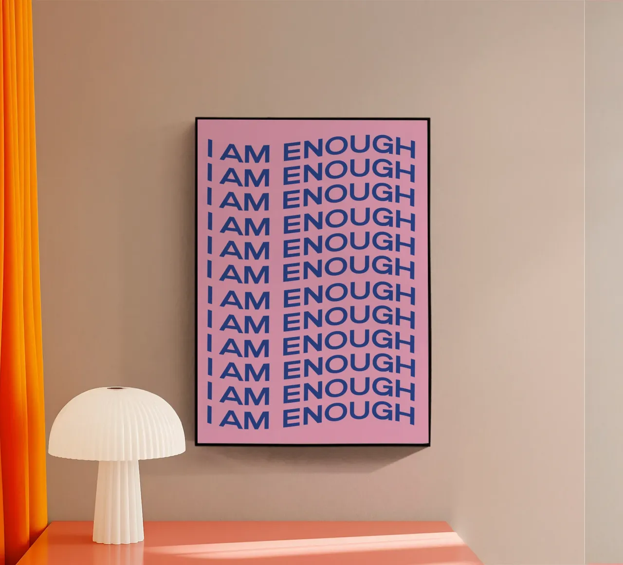 Soy suficiente, Citas positivas, Motivación metacrilato de pdigitalprints