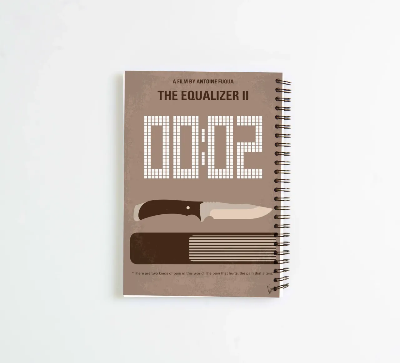 No1438 My THE EQUALIZER 2 minimal movie poster diario ad anelli da Chungkong