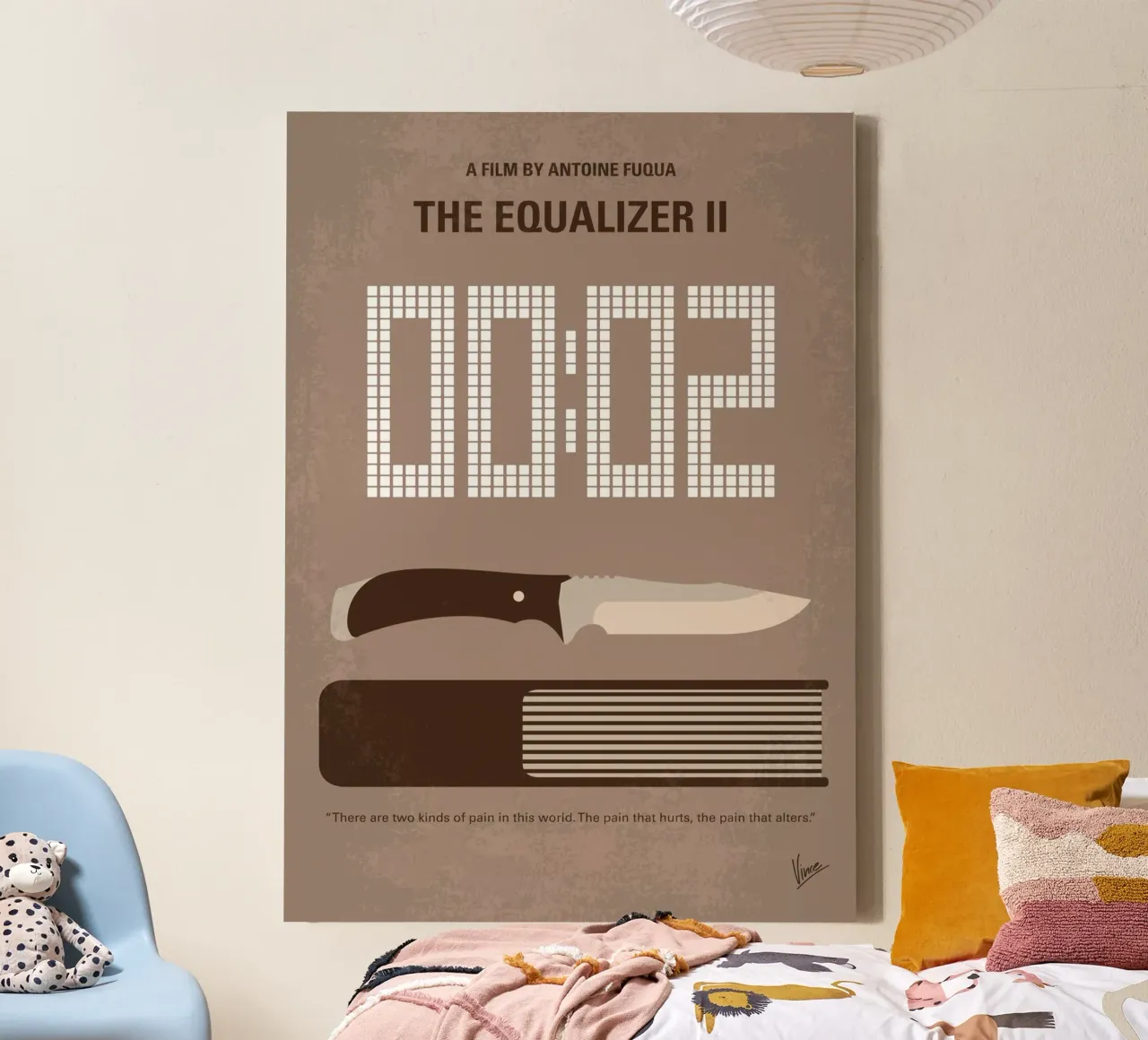 No1438 My THE EQUALIZER 2 minimal movie poster tela da Chungkong
