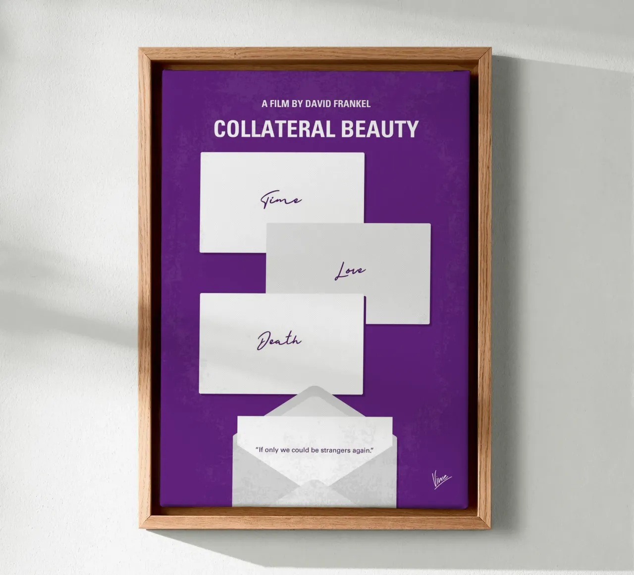 No1439 My Collateral Beauty minimal movie poster tela con Cornice a cassetta da Chungkong