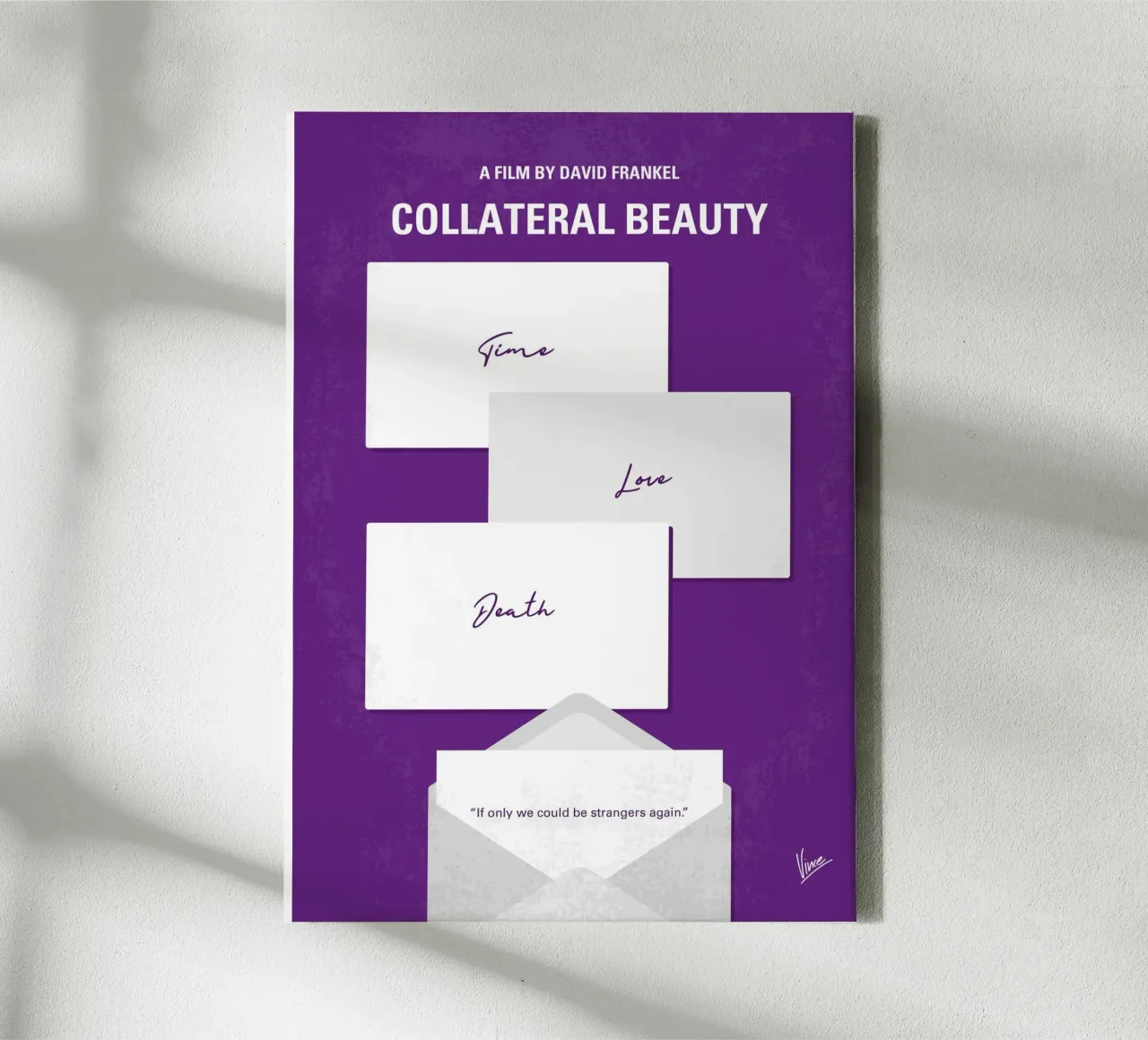 No1439 My Collateral Beauty minimal movie poster tela con Cornice a cassetta da Chungkong