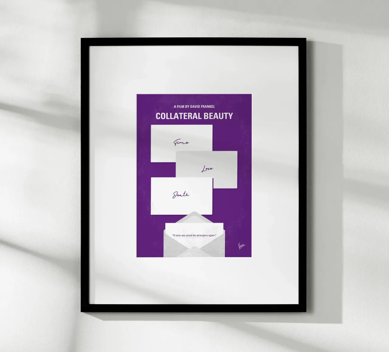 No1439 My Collateral Beauty minimal movie poster poster con telaio in alluminio da Chungkong