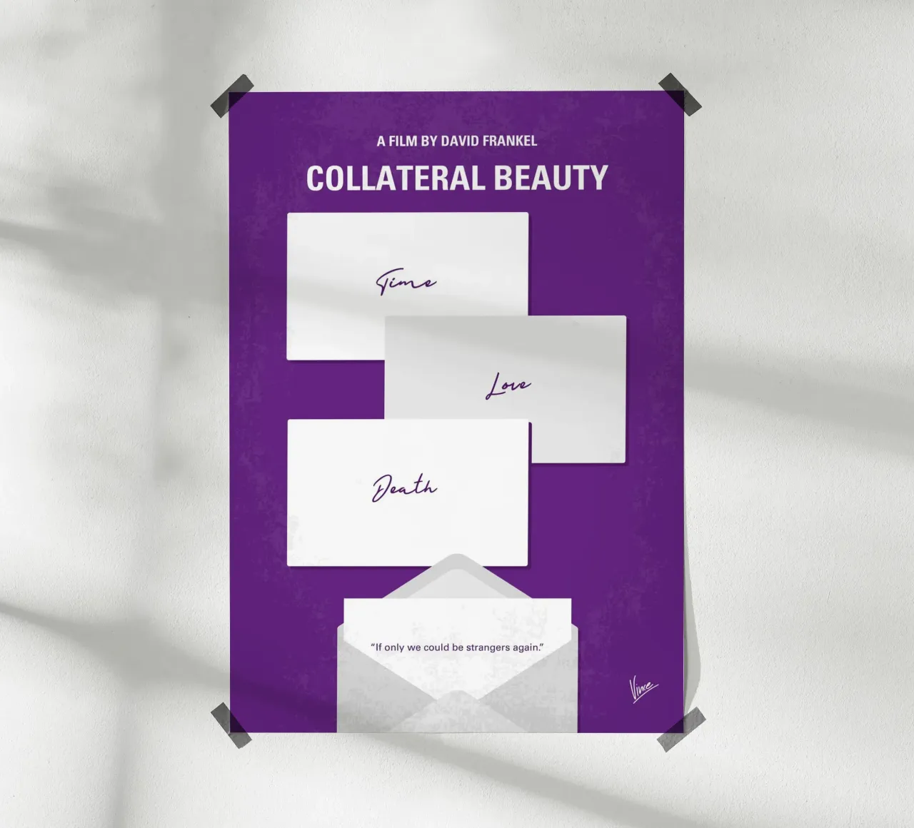 No1439 My Collateral Beauty minimal movie poster poster con telaio in alluminio da Chungkong