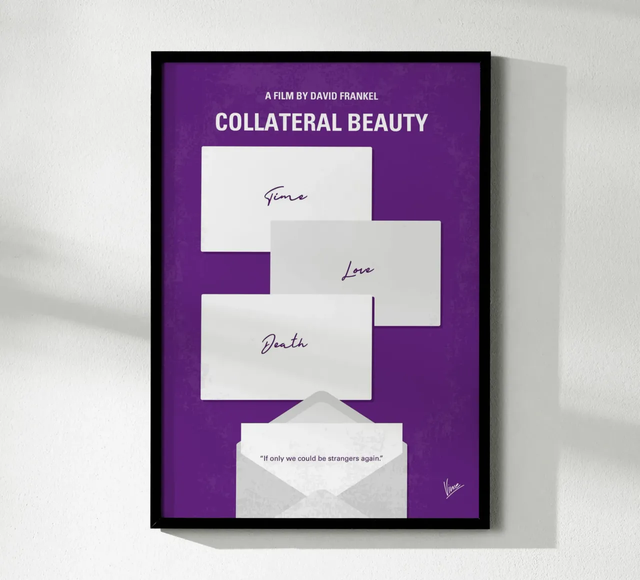 No1439 My Collateral Beauty minimal movie poster poster con telaio in alluminio da Chungkong