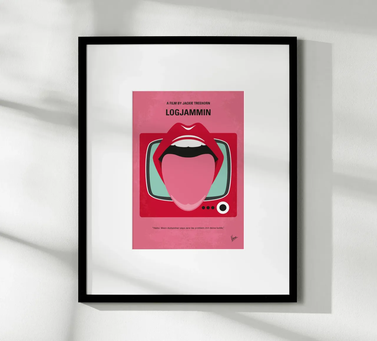 No1440 My Logjammin minimal movie poster carta hahnemühle da Chungkong