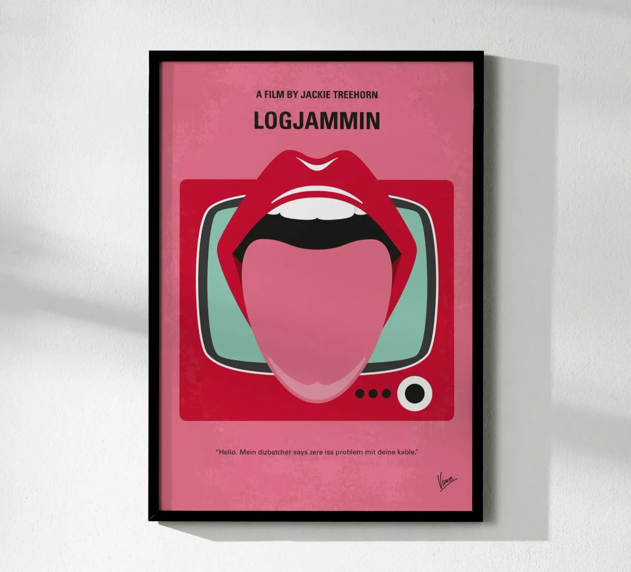 No1440 My Logjammin minimal movie poster carta hahnemühle da Chungkong