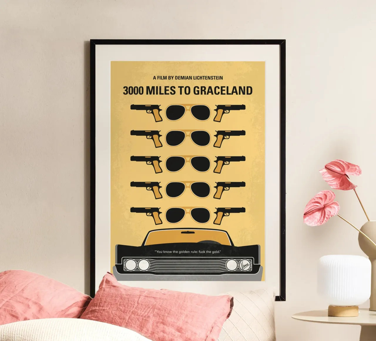 No1441 My 3000 Miles to Graceland minimal movie poster Poster von Chungkong