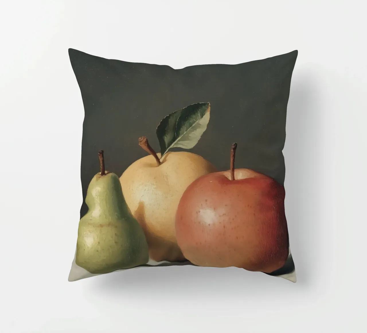 Natura morta di pere e mele cuscino da Melloi Art Print