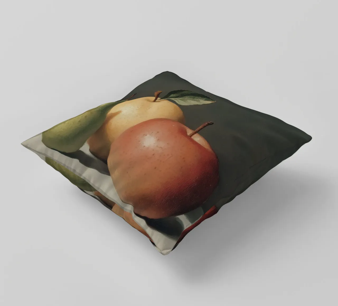 Natura morta di pere e mele cuscino da Melloi Art Print
