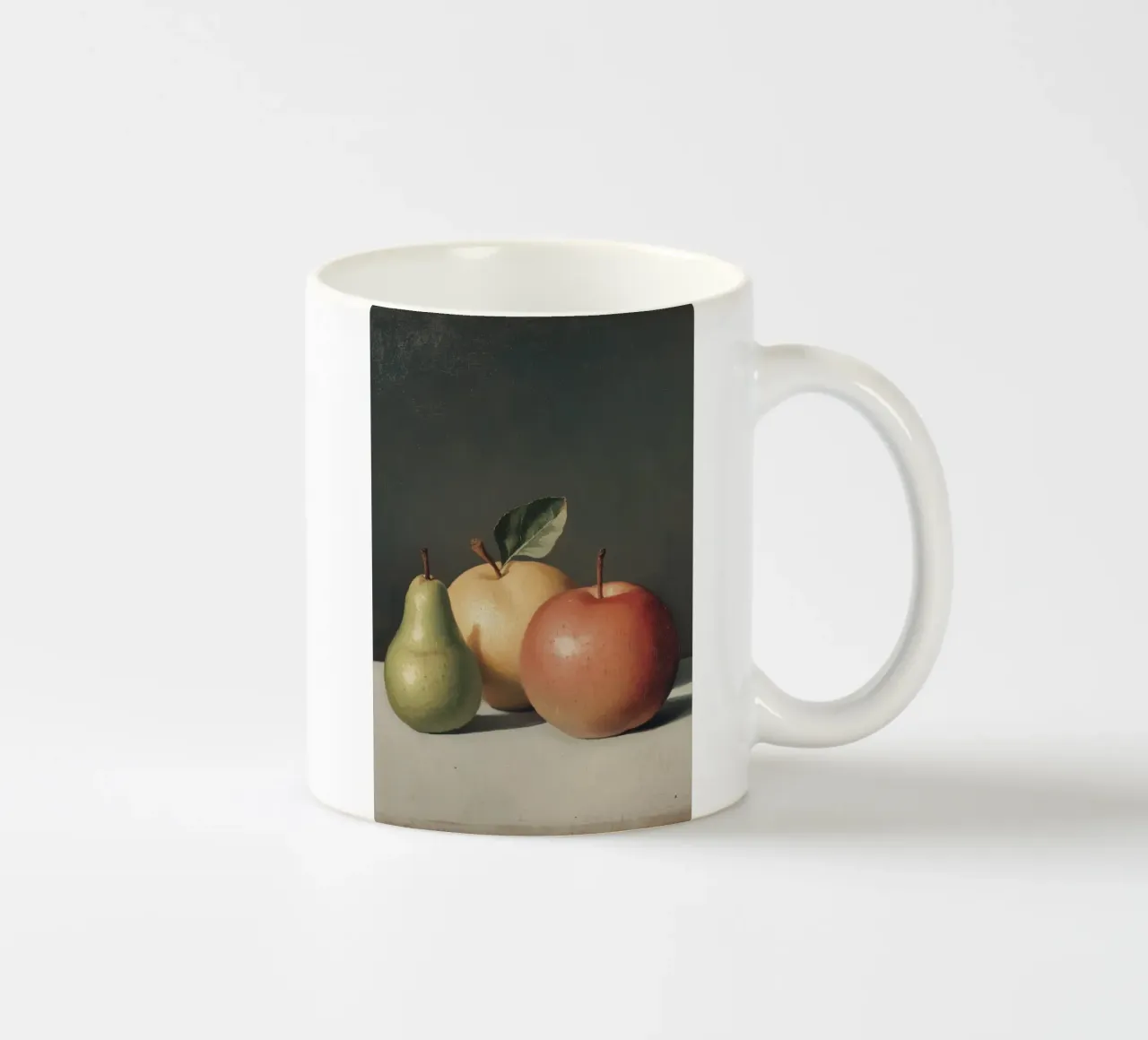 Natura morta di pere e mele tazza in ceramica da Melloi Art Print