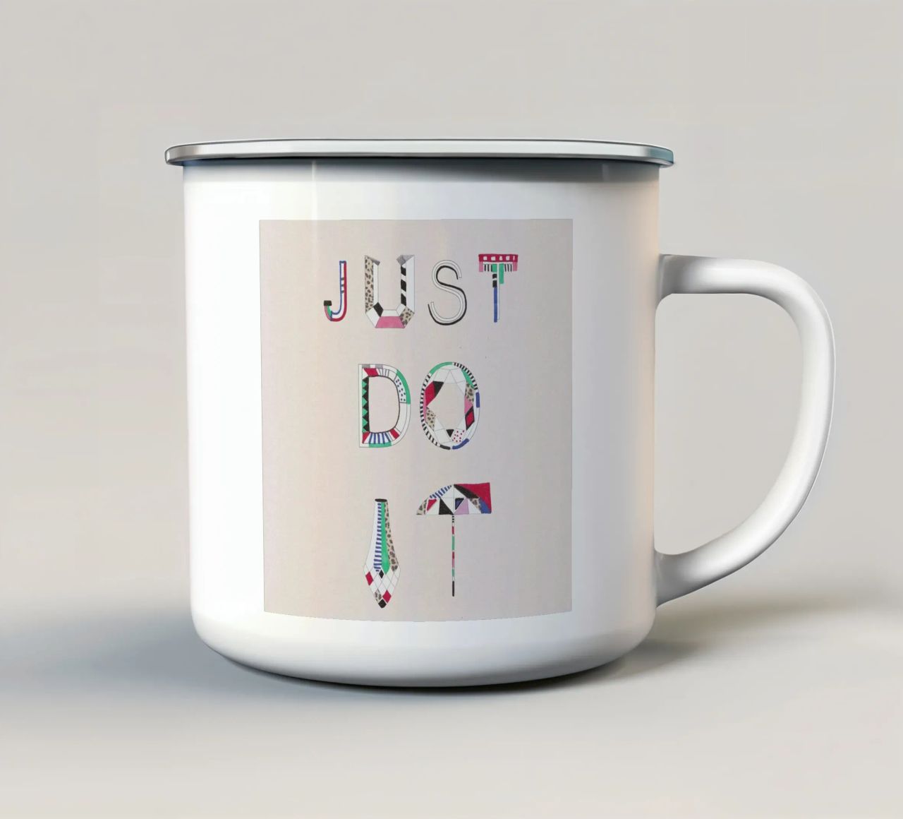Just do it tazza in smalto da Vasare Nar