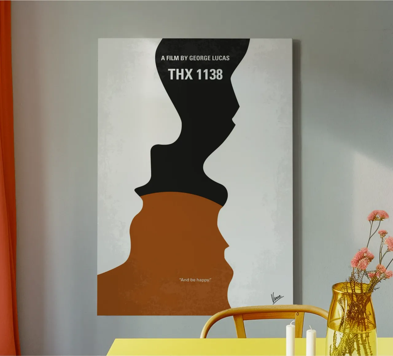 No1442 My THX 1138 minimal movie poster canvas with Floater frame by Chungkong