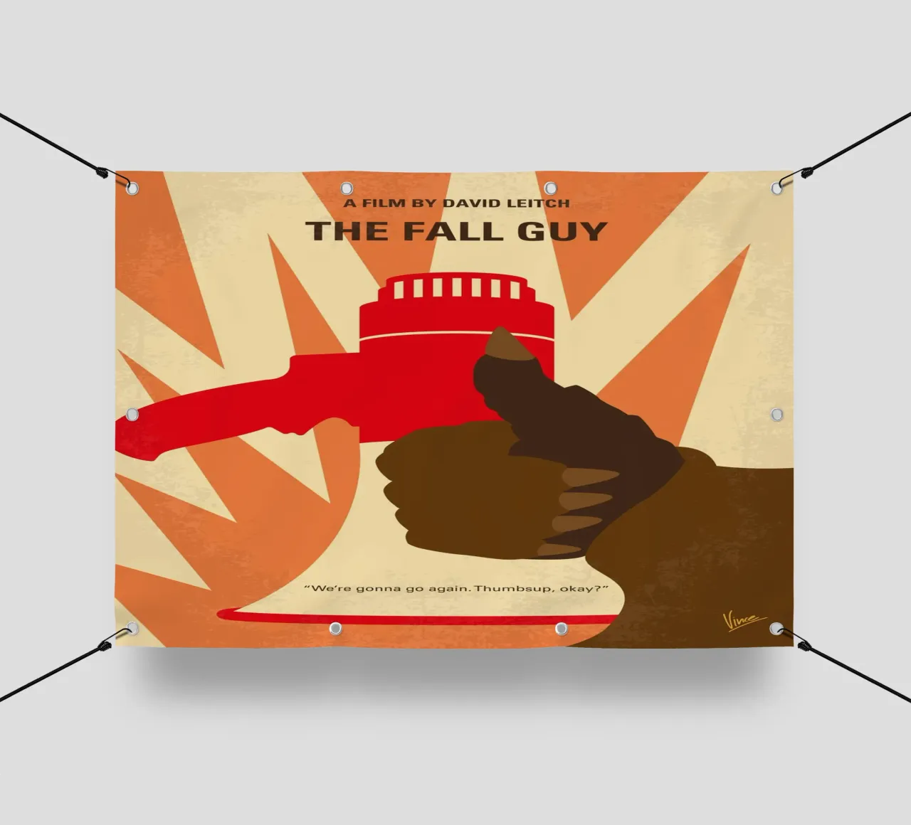 No1443 My The Fall Guy minimal movie poster telo in pvc da Chungkong