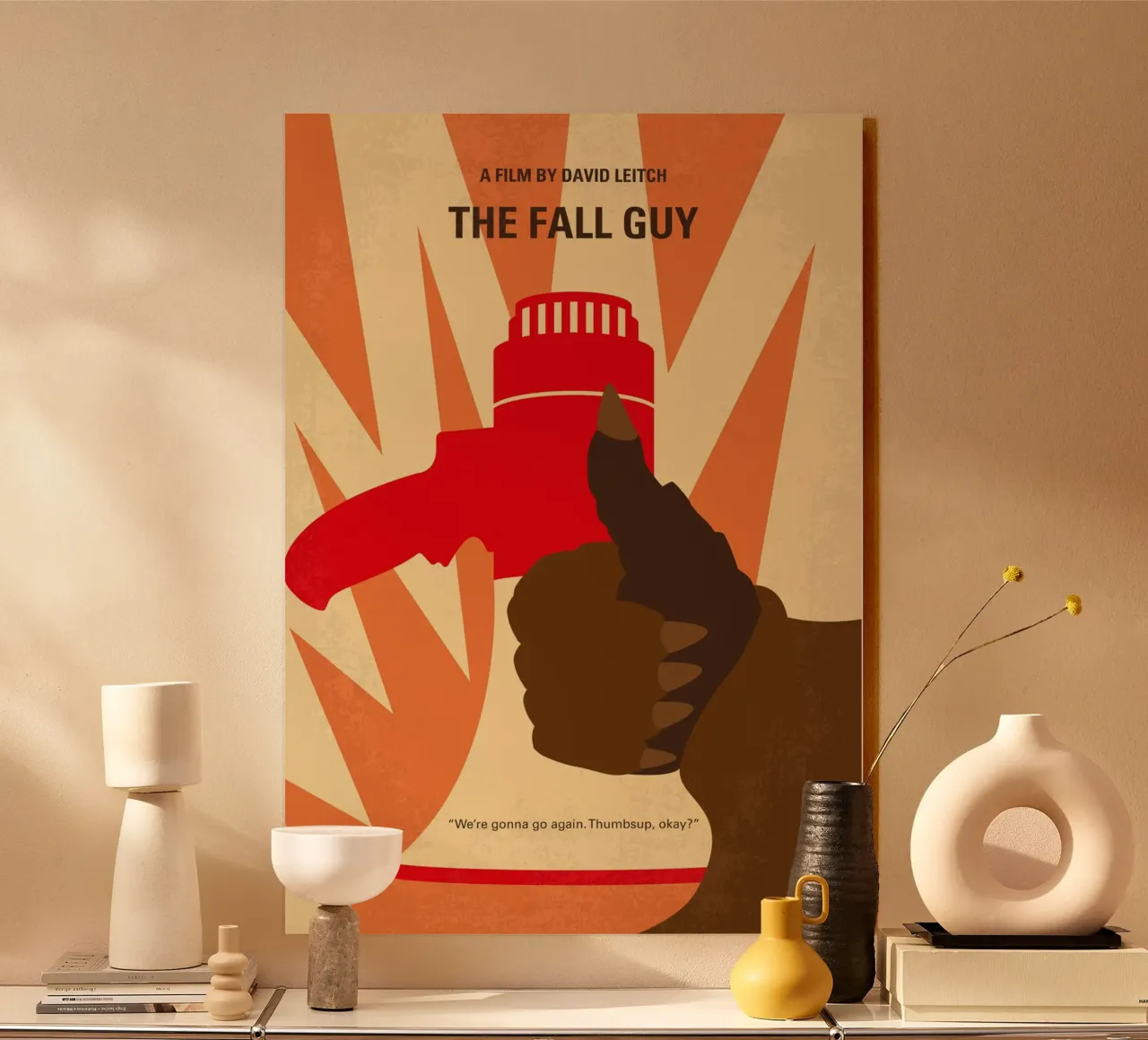 No1443 My The Fall Guy minimal movie poster plexiglass da Chungkong