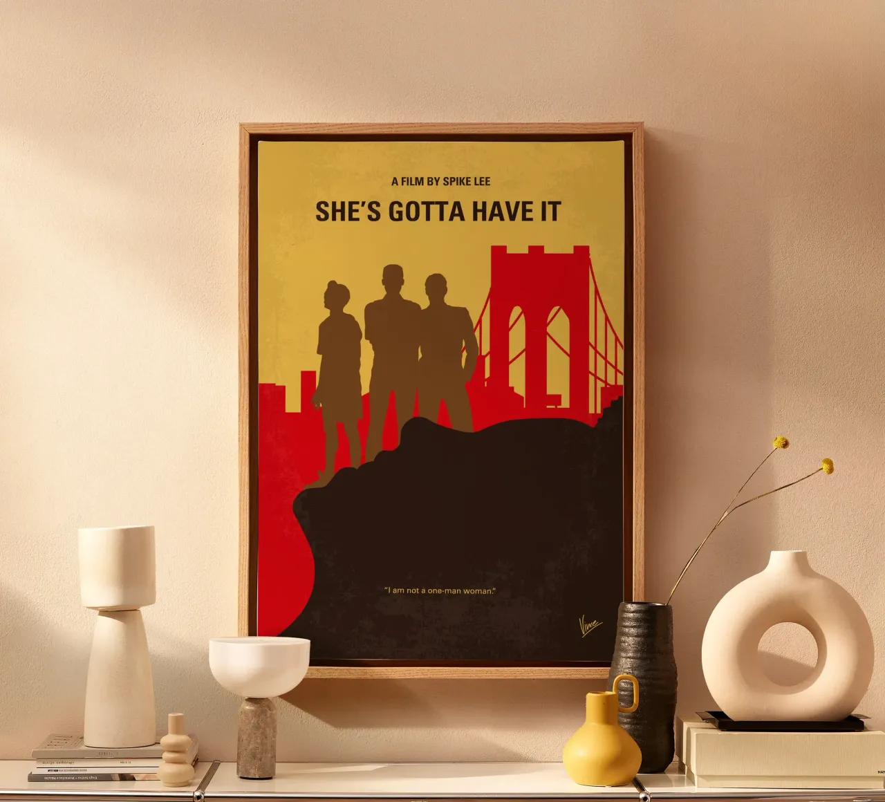 No1445 My Shes Gotta Have It minimal movie poster tela con Cornice a cassetta da Chungkong