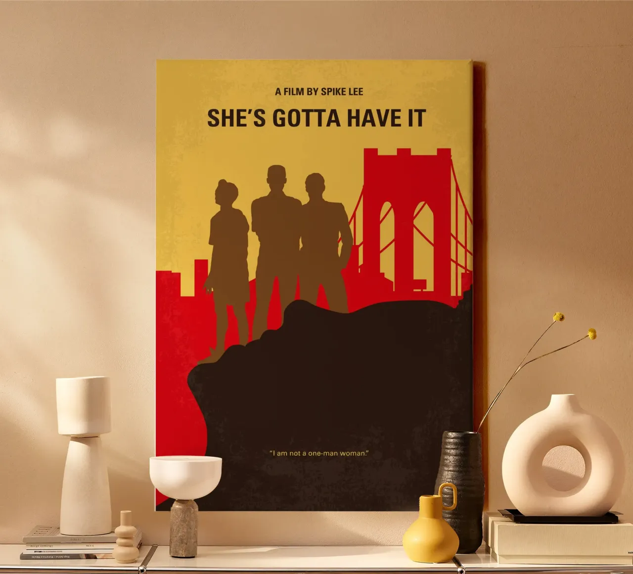 No1445 My Shes Gotta Have It minimal movie poster tela con Cornice a cassetta da Chungkong
