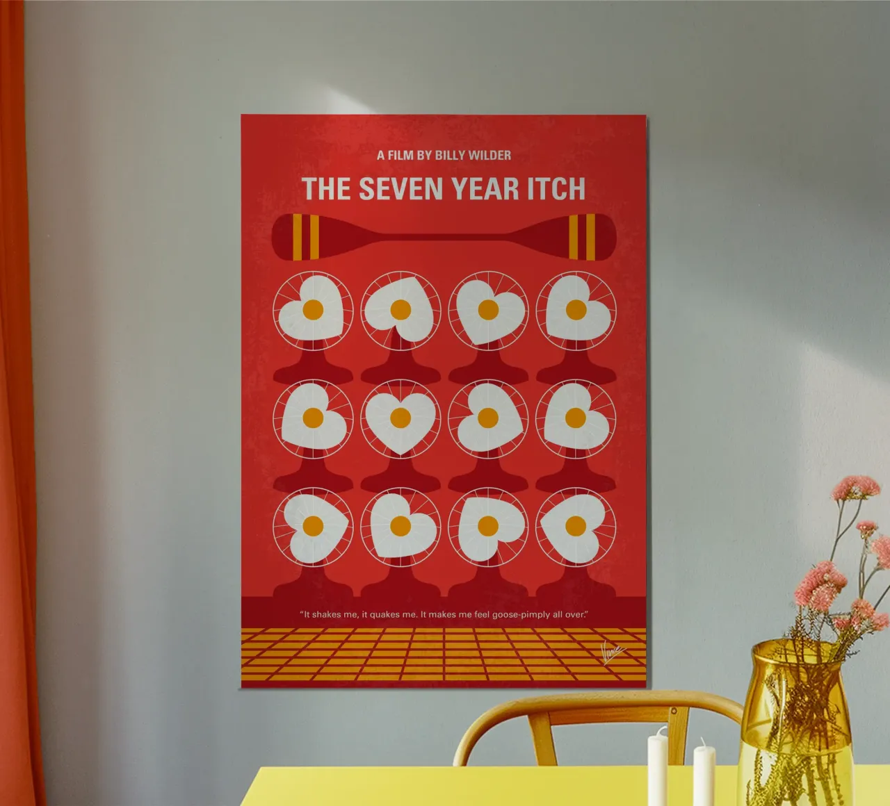 No1447 My The Seven Year Itch minimal movie poster poster con telaio in plastica da Chungkong