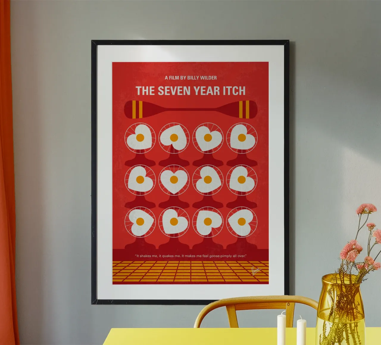 No1447 My The Seven Year Itch minimal movie poster poster con telaio in plastica da Chungkong