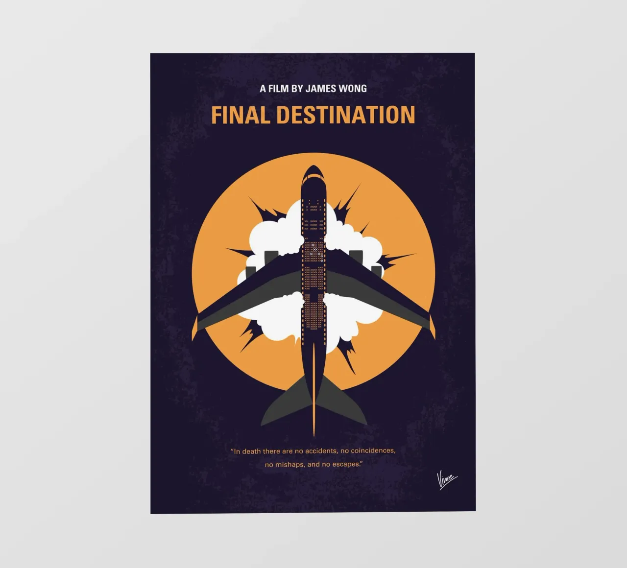 No1448 My Final Destination minimal movie poster pellicola backlit da Chungkong