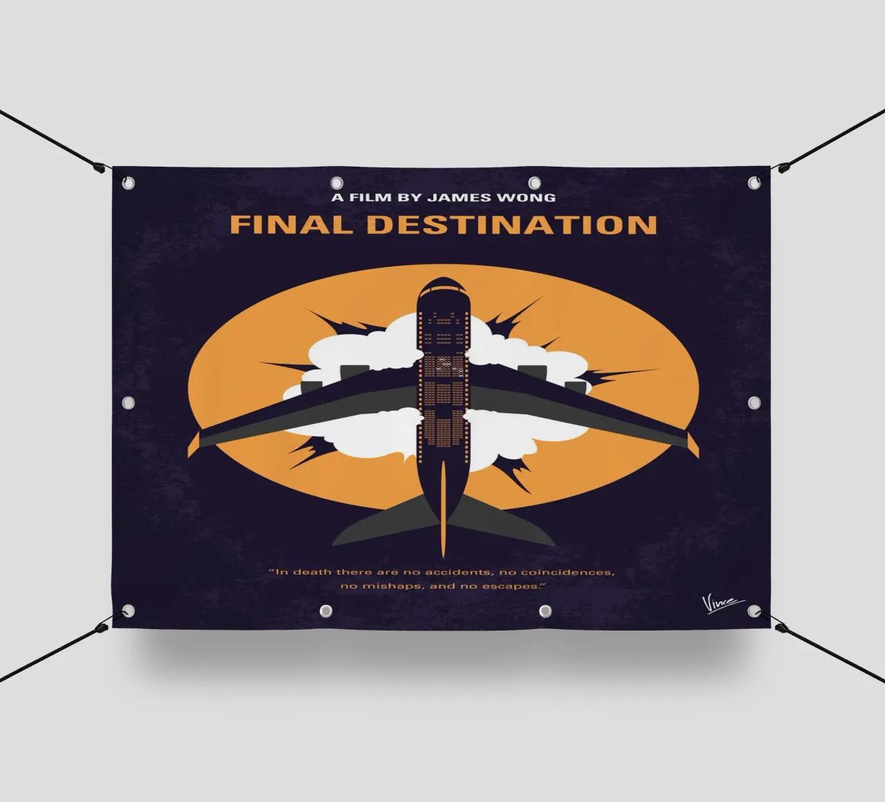 No1448 My Final Destination minimal movie poster telo in pvc da Chungkong