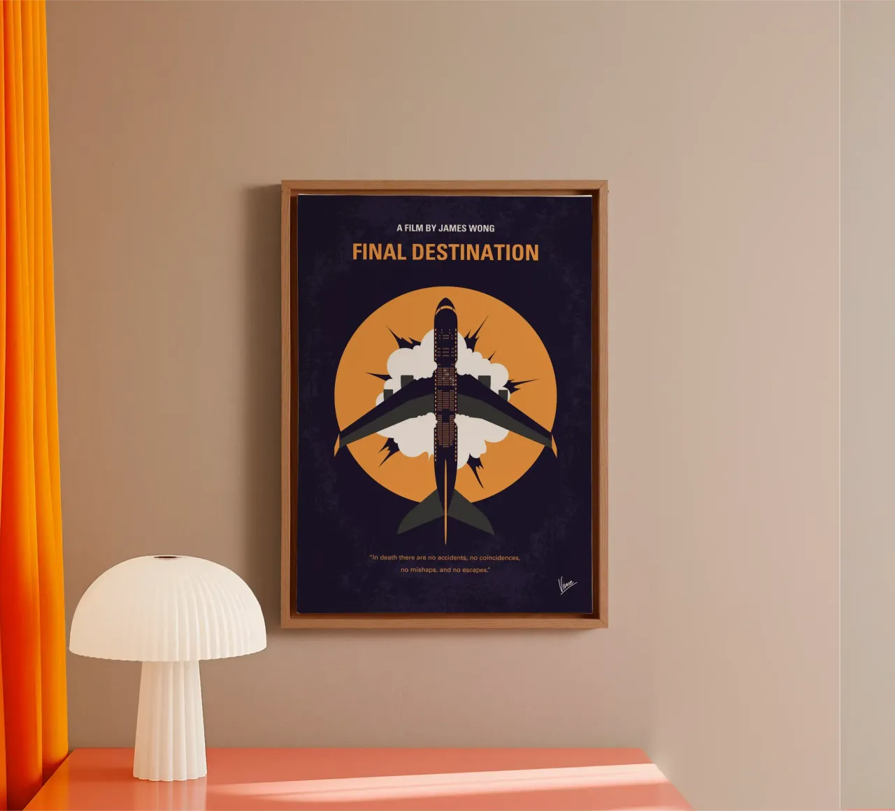 No1448 My Final Destination minimal movie poster tela con Cornice a cassetta da Chungkong