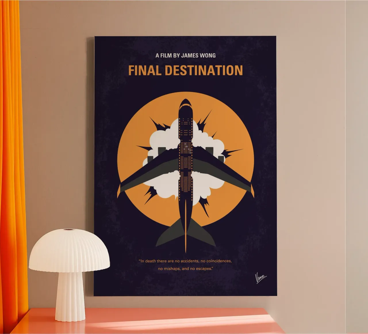 No1448 My Final Destination minimal movie poster tela con Cornice a cassetta da Chungkong