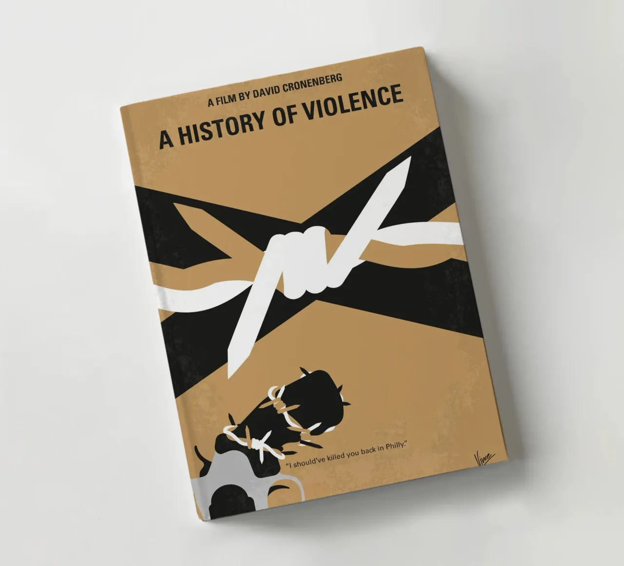 No1449 My A History of Violence minimal movie poster notebook by Chungkong