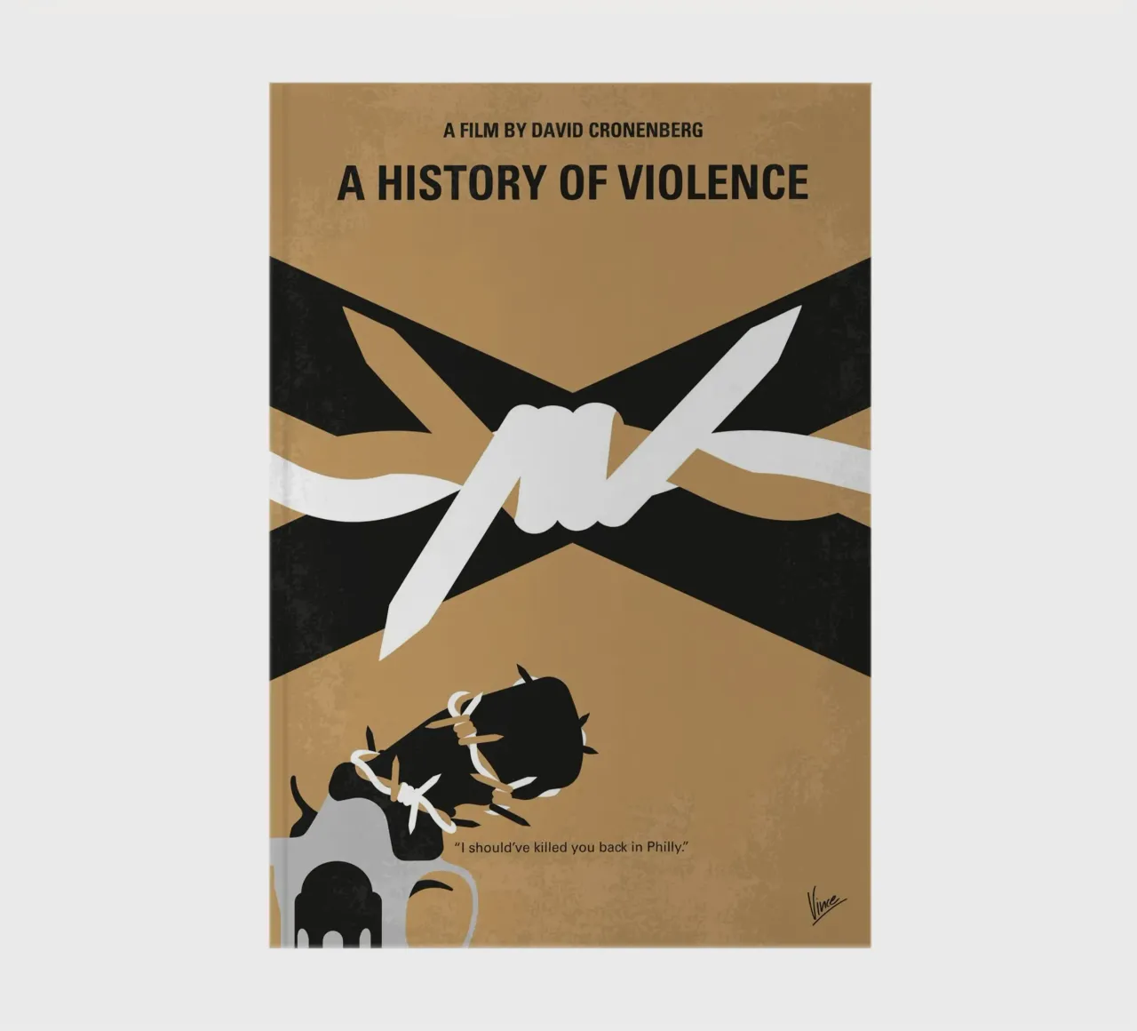 No1449 My A History of Violence minimal movie poster notebook by Chungkong