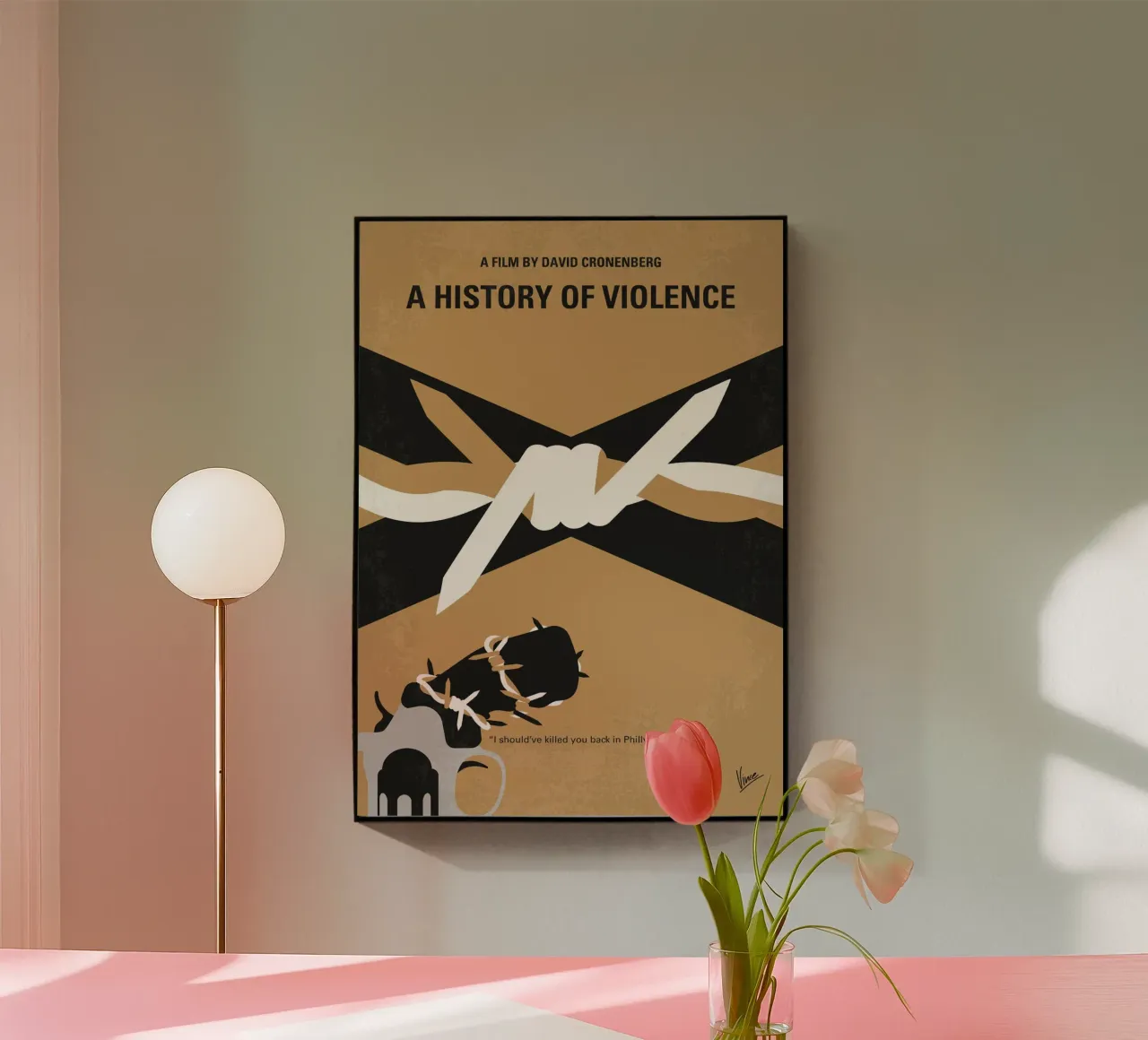 No1449 My A History of Violence minimal movie poster plexiglass da Chungkong