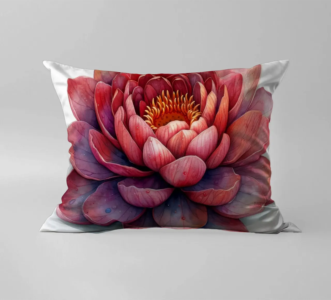 Fiore di loto 1 cuscino da Bold Blooms