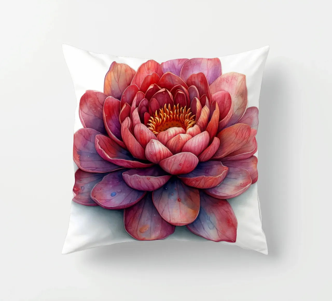 Fiore di loto 1 cuscino da Bold Blooms