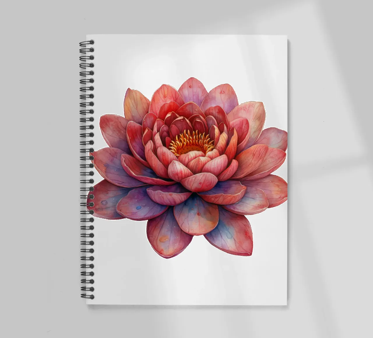 Lotus Flower 1 spiral notebook by Bold Blooms