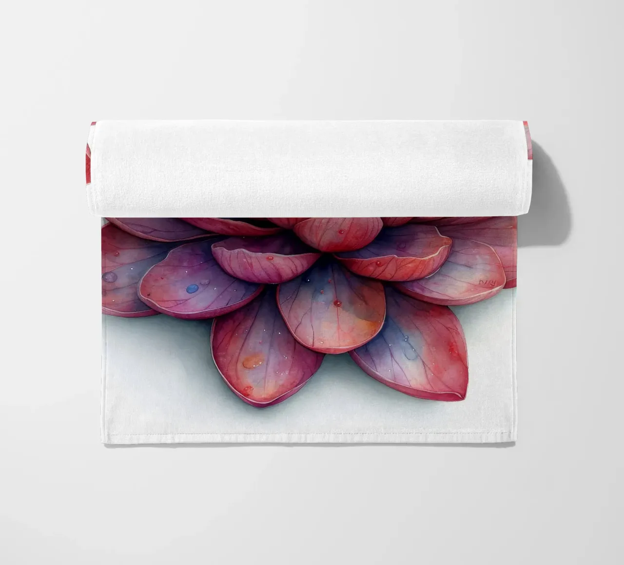 Lotusbloem 1 strandhanddoek van Bold Blooms