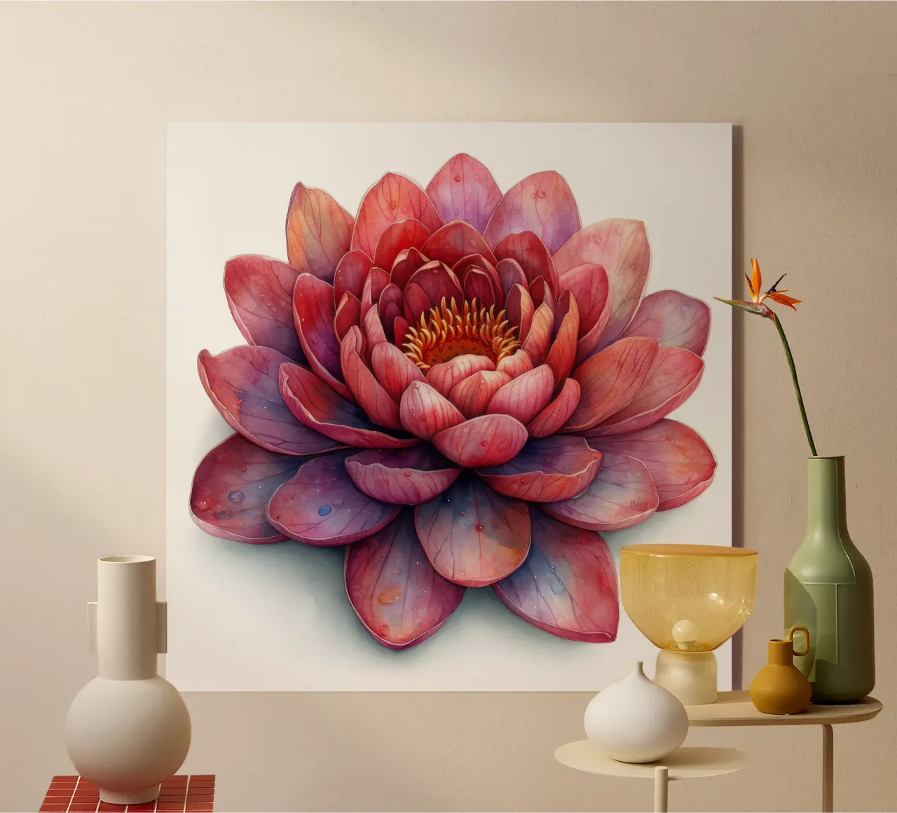 Fiore di loto 1 plexiglass da Bold Blooms