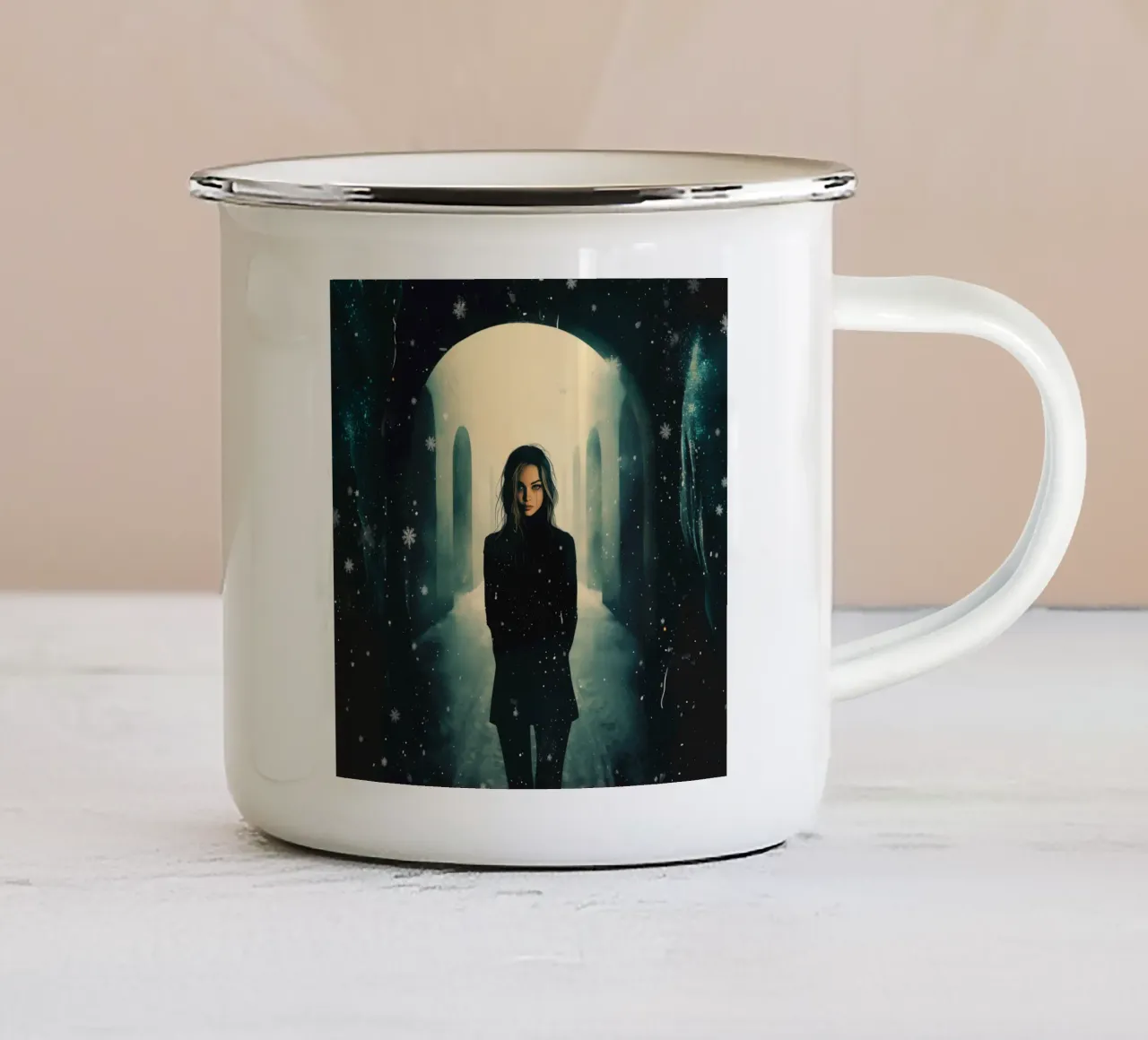 Dark winter tazza in smalto da Synthaira